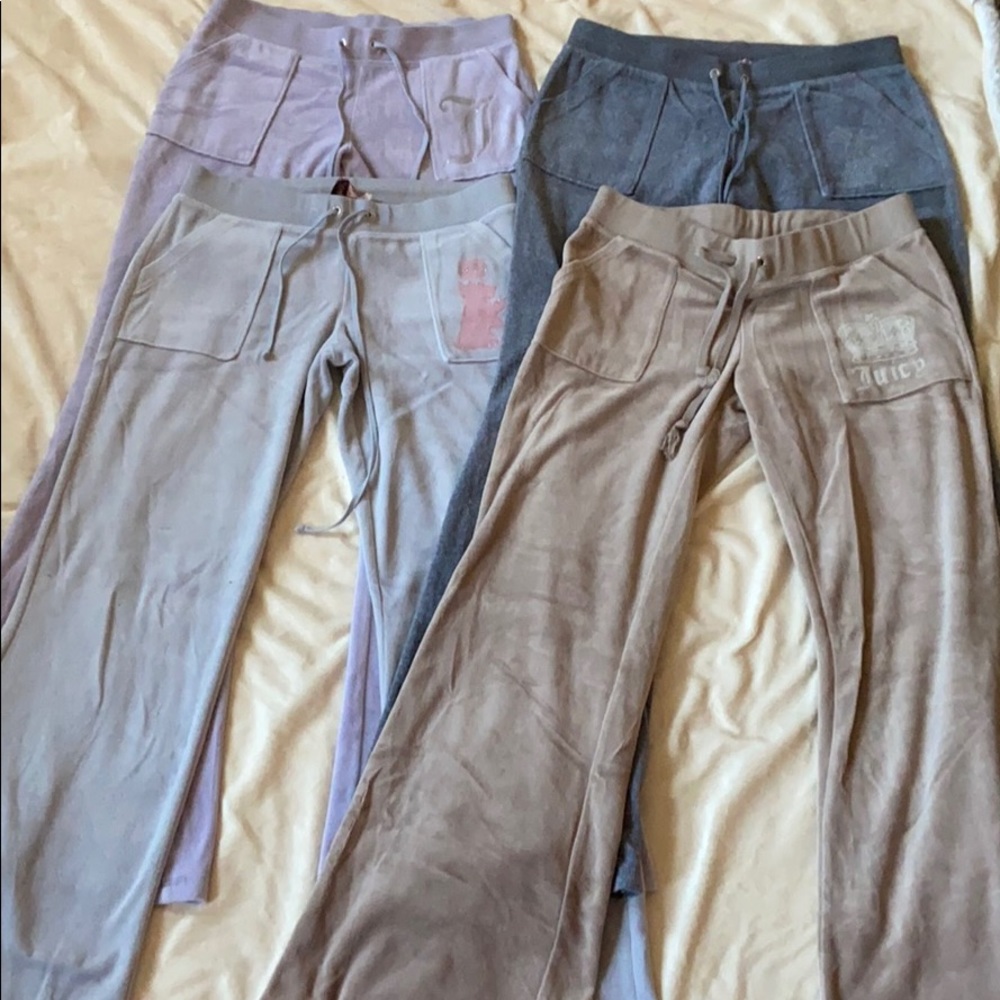 Juicy couture velour flare size small pants lot